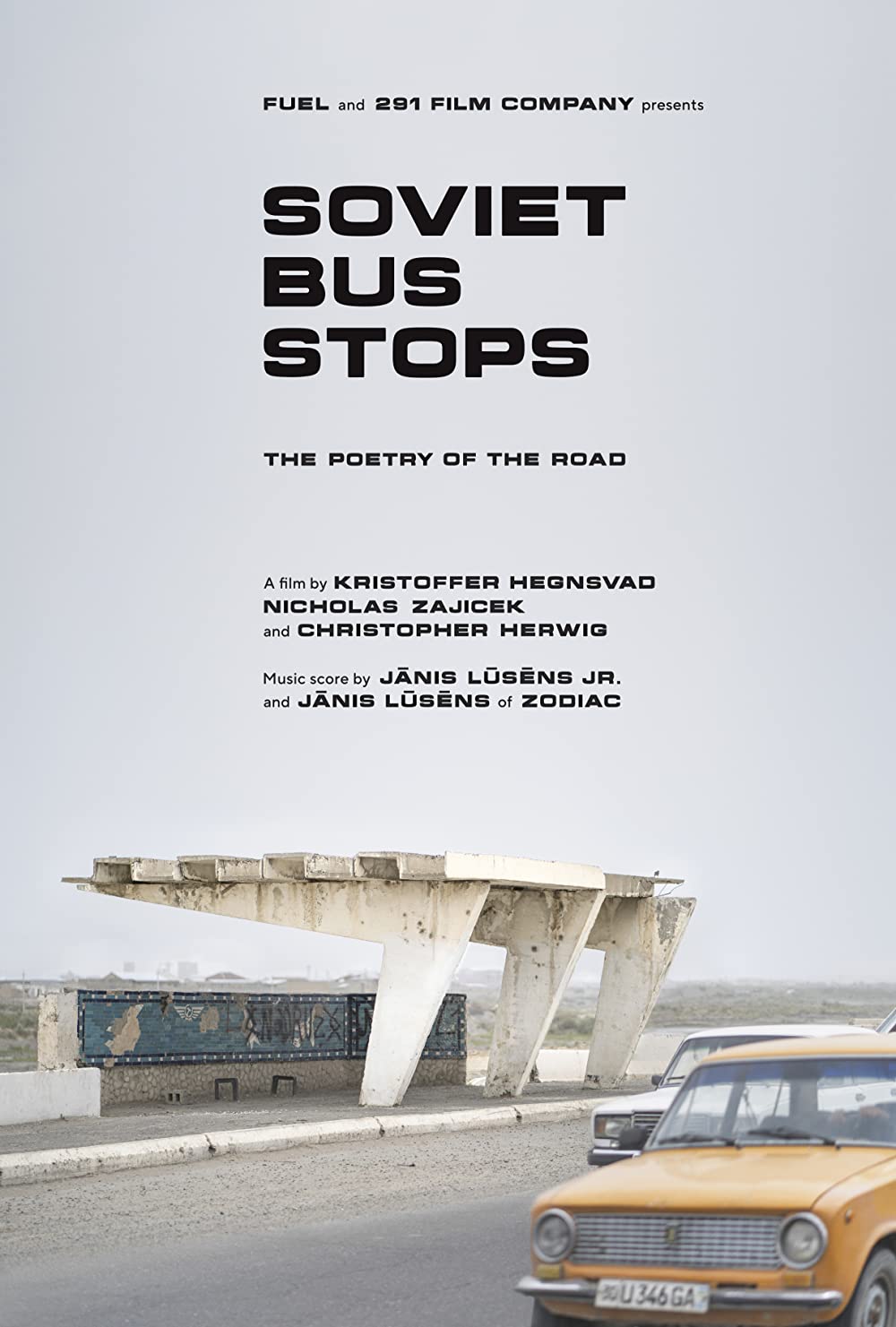 Sowieckie przystanki autobusowe plakat